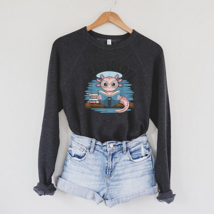 Readsolotl Book Lover Reading Axolotl Kids Reader Raglan Sleeve Sweatshirt Readsolotl Book Lover Reading Axolotl Kids Reader Raglan Sleeve Sweatshirt