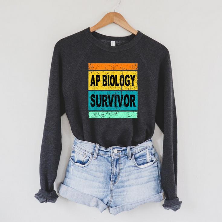 Retro AP Biology Shirt AP Biology Survivor Prep Book Study Raglan Sleeve Sweatshirt