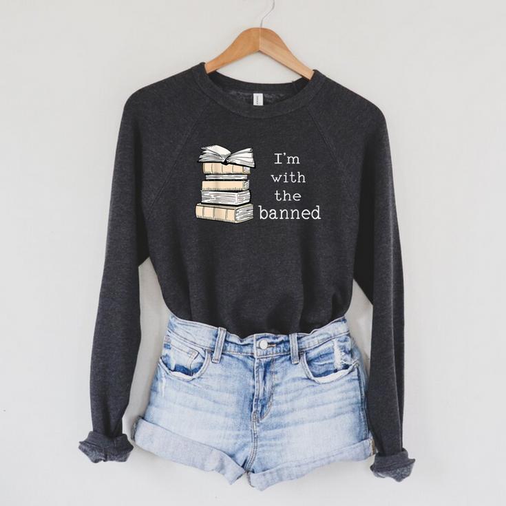 Retro I'm With The Banned Books Raglan Sleeve Sweatshirt