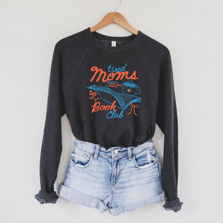 Retro Tired Moms Club Bookish Homebody Book Club Mom Women Raglan Sleeve Sweatshirt Retro Tired Moms Club Bookish Homebody Book Club Mom Women Raglan Sleeve Sweatshirt