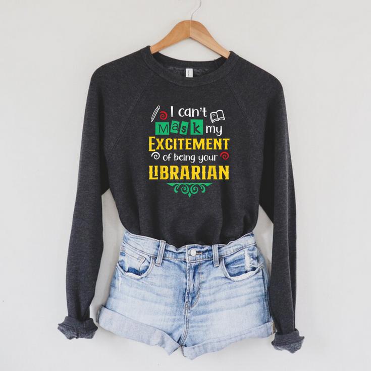 School Librarian Assistant Mask Book Reading Library Raglan Sleeve Sweatshirt School Librarian Assistant Mask Book Reading Library Raglan Sleeve Sweatshirt
