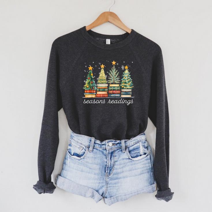 Seasons Readings All Booked For Christmas Book Reading Lover Raglan Sleeve Sweatshirt Seasons Readings All Booked For Christmas Book Reading Lover Raglan Sleeve Sweatshirt