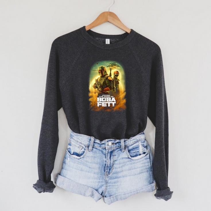 Star Wars The Book Of Boba Fett Group Shot Desert Poster Raglan Sleeve Sweatshirt