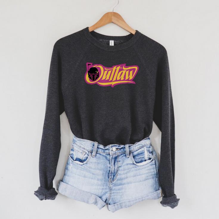 Star Wars The Book Of Boba Fett Outlaw Logo Raglan Sleeve Sweatshirt