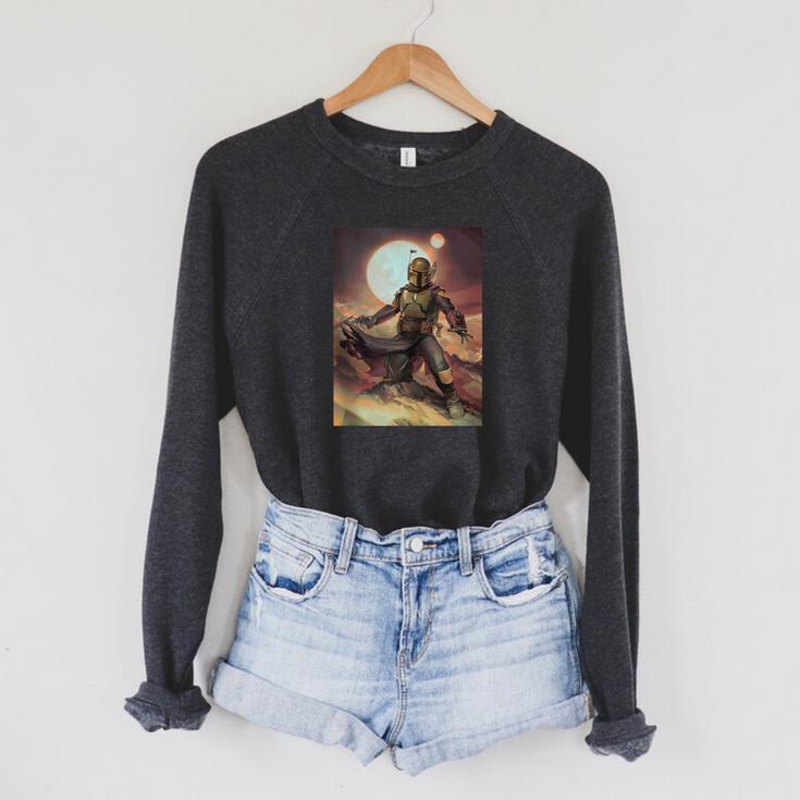 Star Wars The Book Of Boba Fett Portrait Raglan Sleeve Sweatshirt