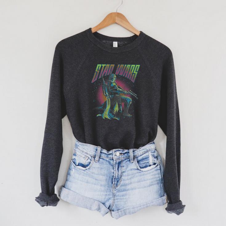 Star Wars The Book Of Boba Fett Retro Poster V-2 Raglan Sleeve Sweatshirt