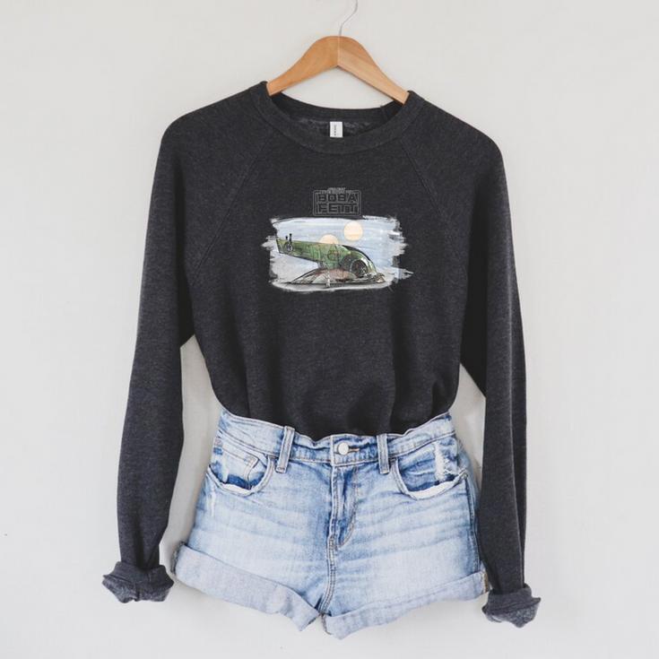 Star Wars The Book Of Boba Fett Slave 1 Portrait Raglan Sleeve Sweatshirt Star Wars The Book Of Boba Fett Slave 1 Portrait Raglan Sleeve Sweatshirt