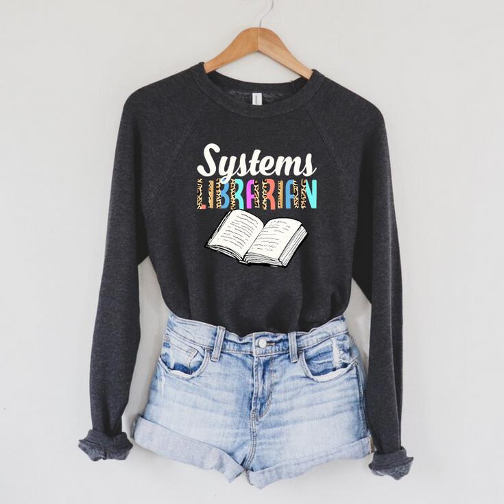 Systems Librarian Leopard Print Library Book Graphic Premium Tri-Blend Raglan Sleeve Sweatshirt Systems Librarian Leopard Print Library Book Graphic Premium Tri-Blend Raglan Sleeve Sweatshirt