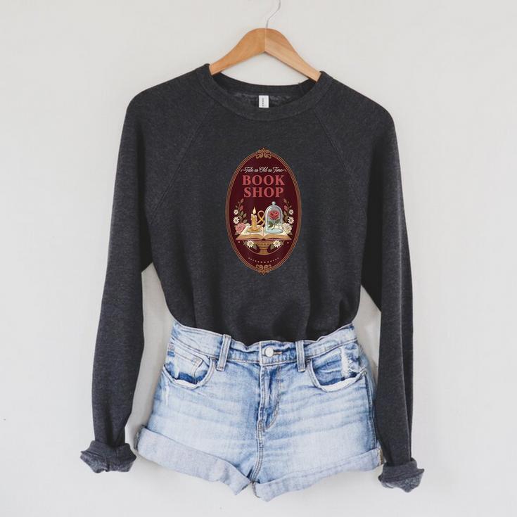 Tale As Old As Time Retro Fairytale Book Lover Raglan Sleeve Sweatshirt