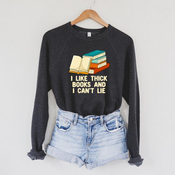 Like Thick Books Cant Lie Happiness Reading Positive Premium Tri-Blend Raglan Sleeve Sweatshirt