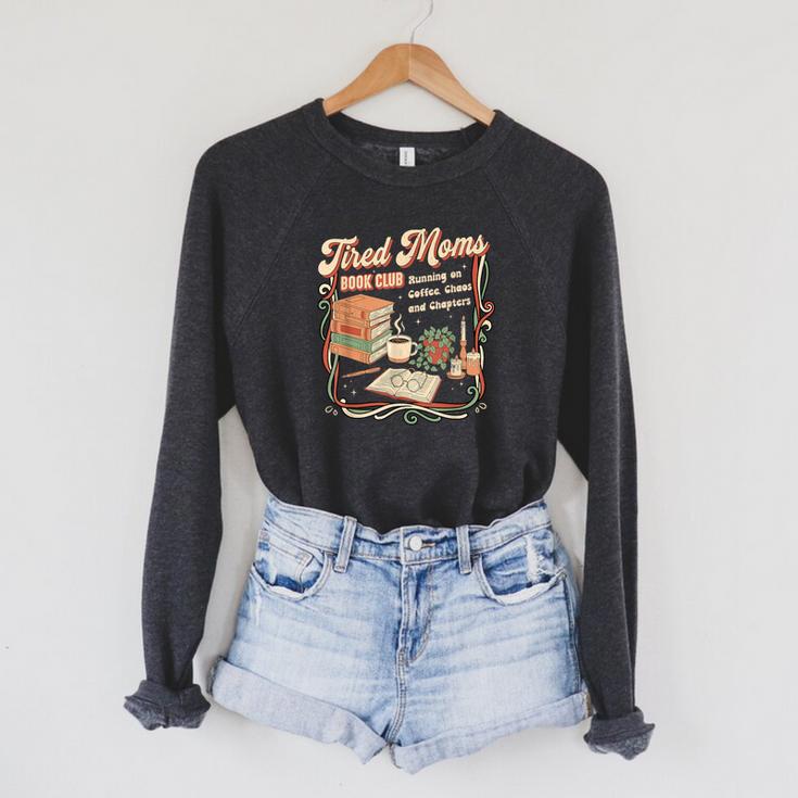 Tired Moms Book Club Retro Reading Lover Moms Raglan Sleeve Sweatshirt Tired Moms Book Club Retro Reading Lover Moms Raglan Sleeve Sweatshirt