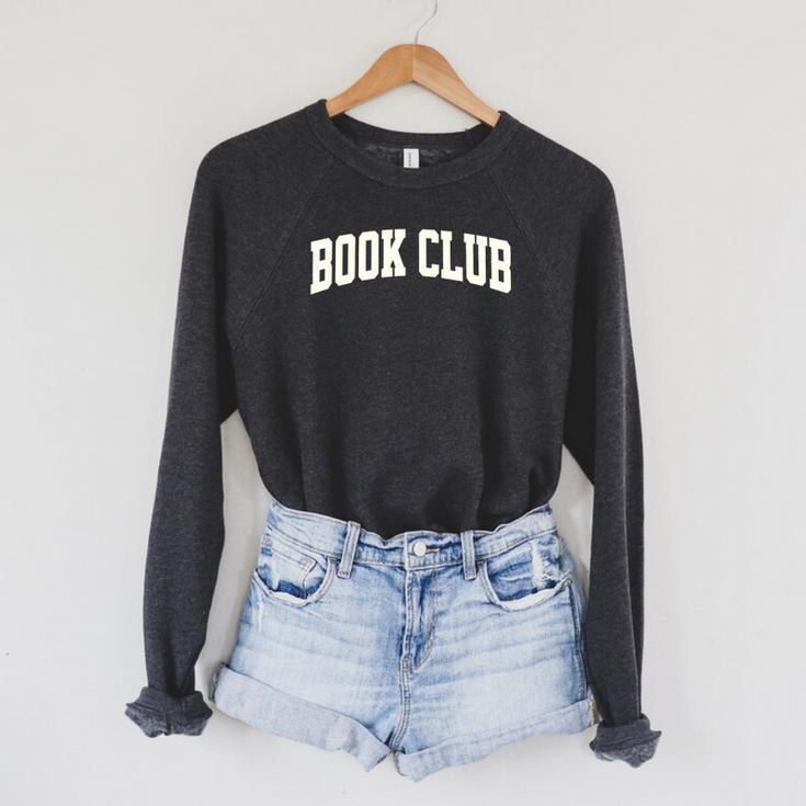 Vintage Book Club Classic Librarian Bookworm Premium Tri-Blend Raglan Sleeve Sweatshirt