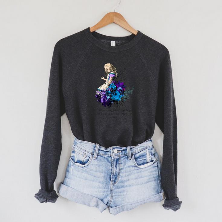 Vintage Book Quote It’s No Use Going Back To Yesterday Raglan Sleeve Sweatshirt