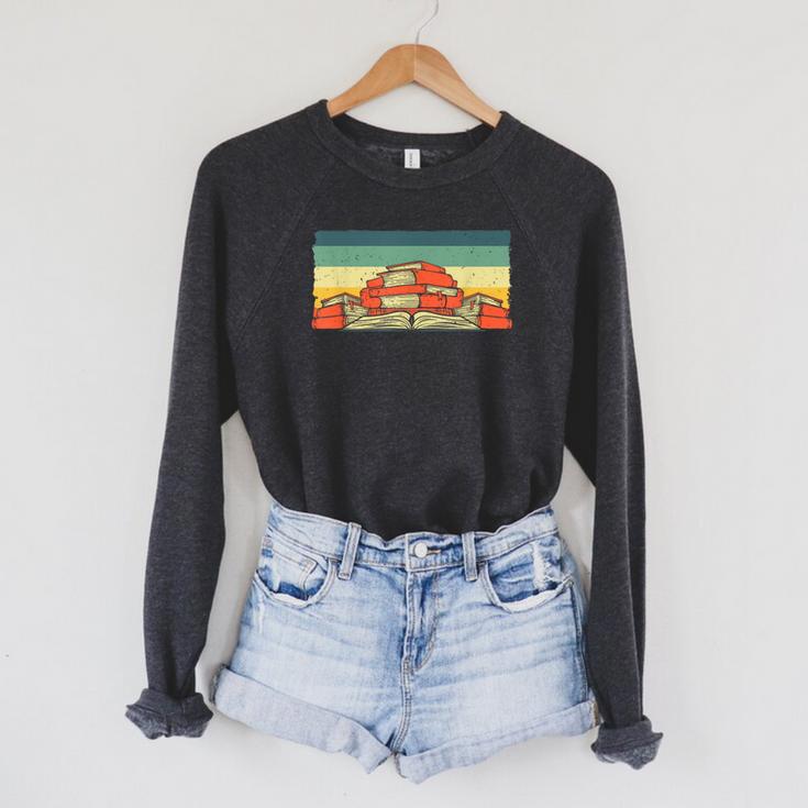 Vintage Reading For Avid Reader Men Women Book Lover Raglan Sleeve Sweatshirt