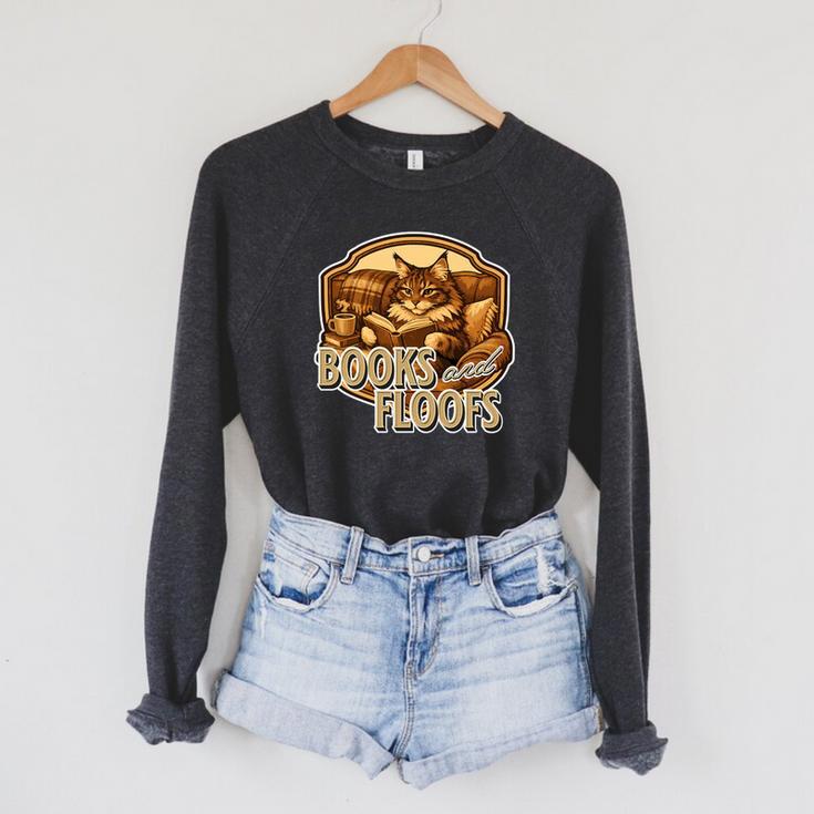 Vintage Style Maine Coon Cat Reading Books And Floofs Premium Tri-Blend Raglan Sleeve Sweatshirt Vintage Style Maine Coon Cat Reading Books And Floofs Premium Tri-Blend Raglan Sleeve Sweatshirt