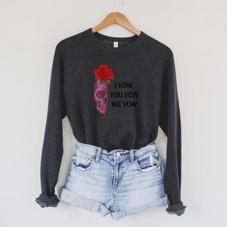 Women's Smutty Book ShirtI Vow You Vow We Vow Merch Dark Romance Raglan Sleeve Sweatshirt