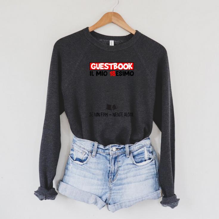 18 Birthday  Guest Book 18 Years Raglan Sleeve Sweatshirt