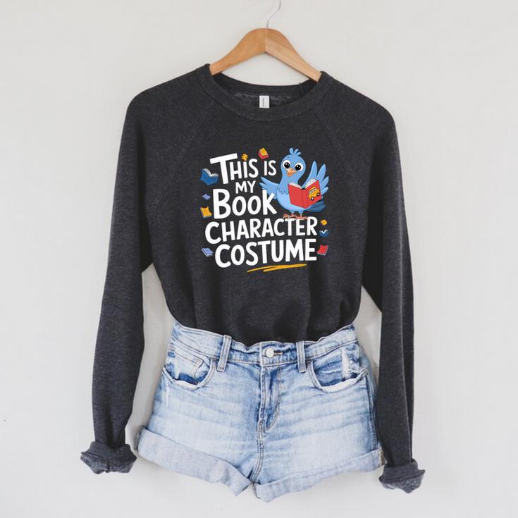 This Is My Book Character Costume Fun Pigeon Reading Lovers Raglan Sleeve Sweatshirt