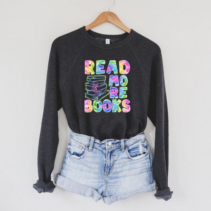 Book Reading Club Tie Dye Book Lovers Librarians Raglan Sleeve Sweatshirt