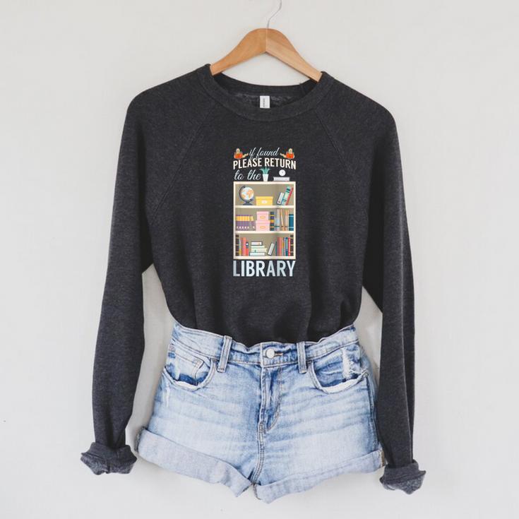 Book Reading If Found Please Return To Library Raglan Baseball Tee Raglan Sleeve Sweatshirt