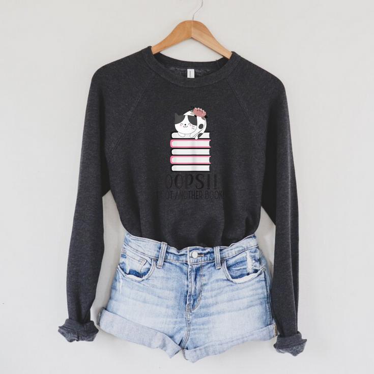 Bookworm Quote Oops I Got Another Book Raglan Sleeve Sweatshirt
