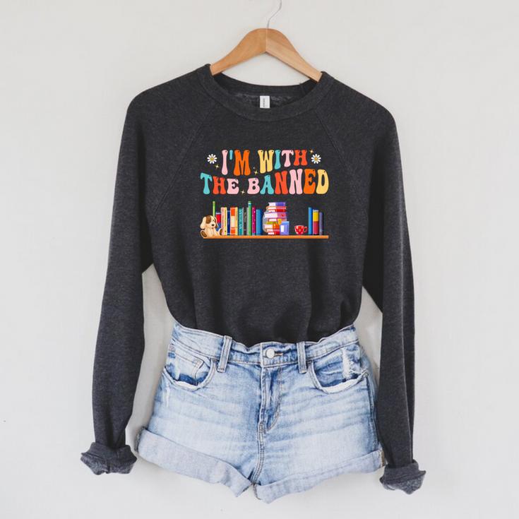 I'm With The Banned Book Readers I Read Banned Books Raglan Sleeve Sweatshirt