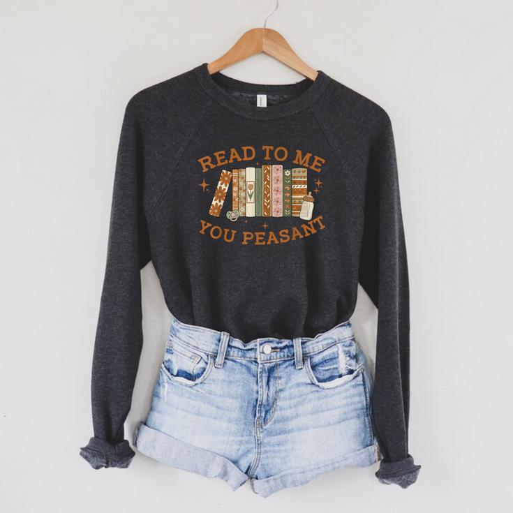 Read To Me You Peasant Book Lover Bookish Baby Raglan Sleeve Sweatshirt