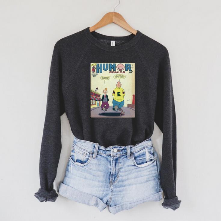 Retro Vintage Distressed Comic Book Humor Original Print Raglan Sleeve Sweatshirt