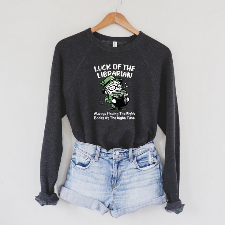 St Patricks Librarian Book Lover Library Worker School Performance Raglan Sleeve Sweatshirt