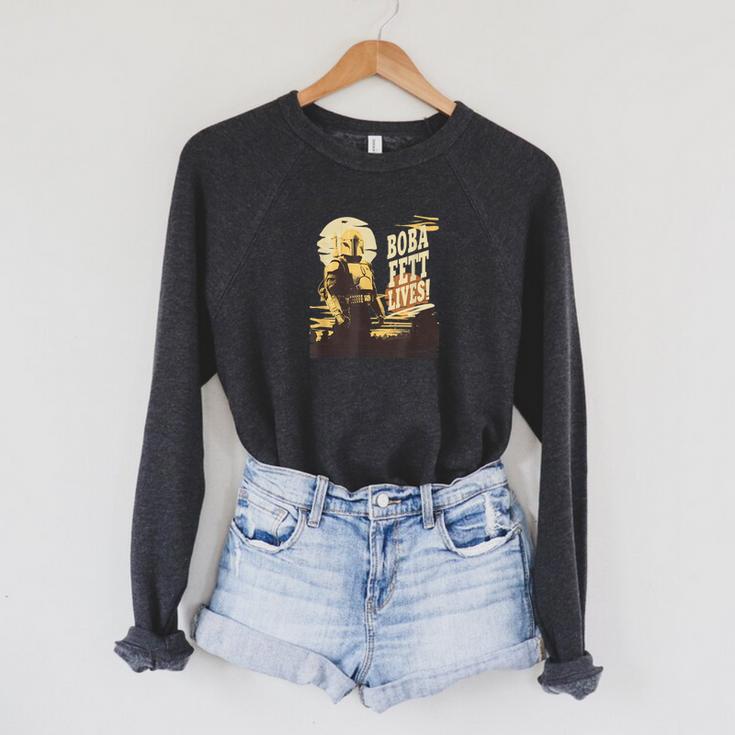 Star Wars The Book Of Boba Fett Tonal Portrait Raglan Sleeve Sweatshirt