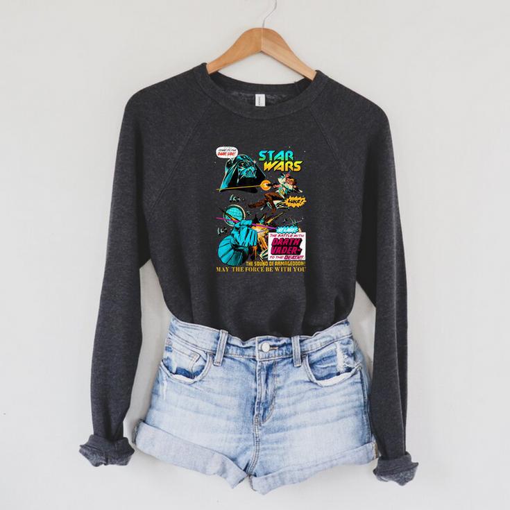 Star Wars Vader Luke Leia Epic Comic Book Teaser T-Shirt Raglan Sleeve Sweatshirt