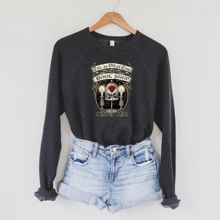 Tale As Old As Time Rose Readers Reading Books Raglan Sleeve Sweatshirt