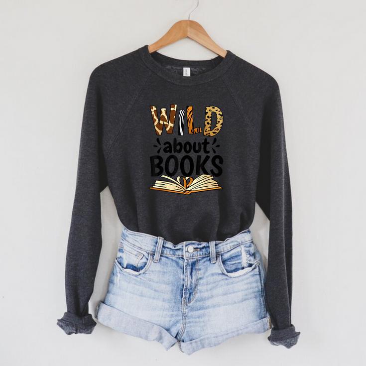 Wild About Books Booklover & Bibliophile Raglan Sleeve Sweatshirt