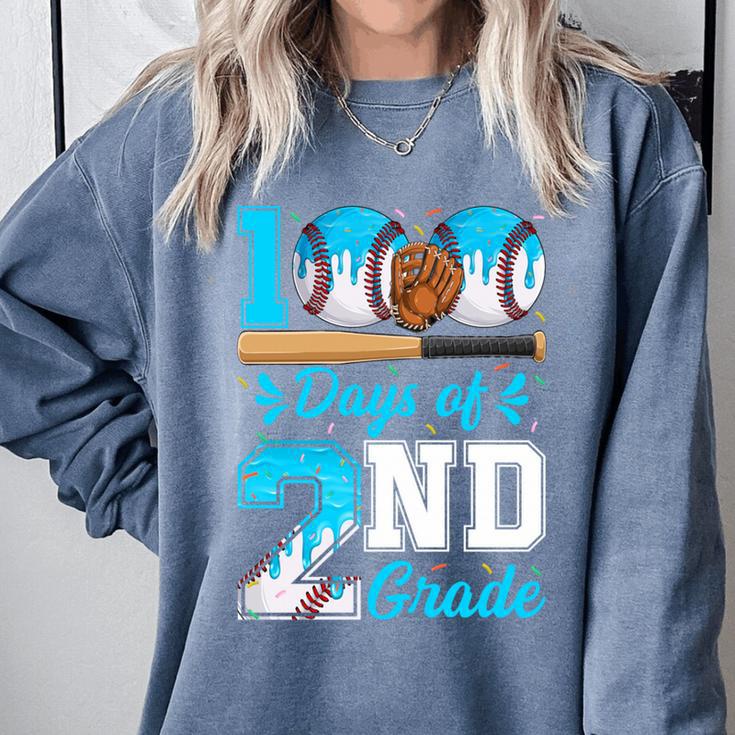 100 Days Of 2nd Grade Baseball 100th Day Of School Boys Kids Comfort Colors Sweatshirt 100 Days Of 2nd Grade Baseball 100th Day Of School Boys Kids Comfort Colors Sweatshirt