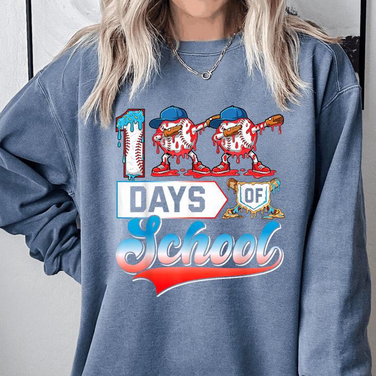 100 Days Of School Boys Baseball Drip 100th Day Dabbing Ball Comfort Colors Sweatshirt 100 Days Of School Boys Baseball Drip 100th Day Dabbing Ball Comfort Colors Sweatshirt