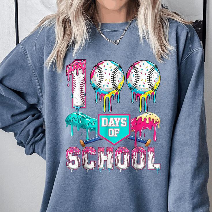 100 Days Of School Boys Kids 100th Day Of School Baseball Comfort Colors Sweatshirt 100 Days Of School Boys Kids 100th Day Of School Baseball Comfort Colors Sweatshirt