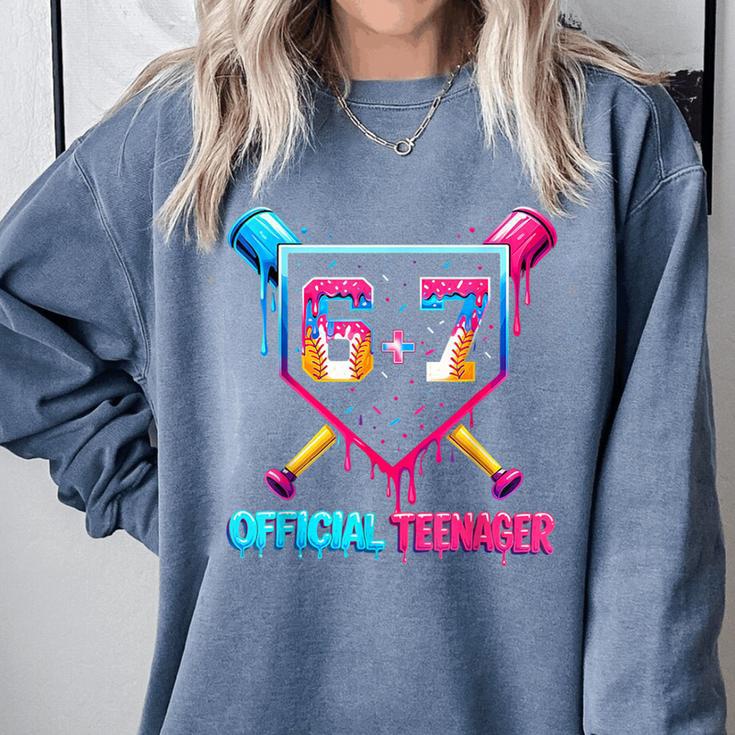 13th Birthday Official Teenager 67 Baseball Drip Boys Comfort Colors Sweatshirt 13th Birthday Official Teenager 67 Baseball Drip Boys Comfort Colors Sweatshirt