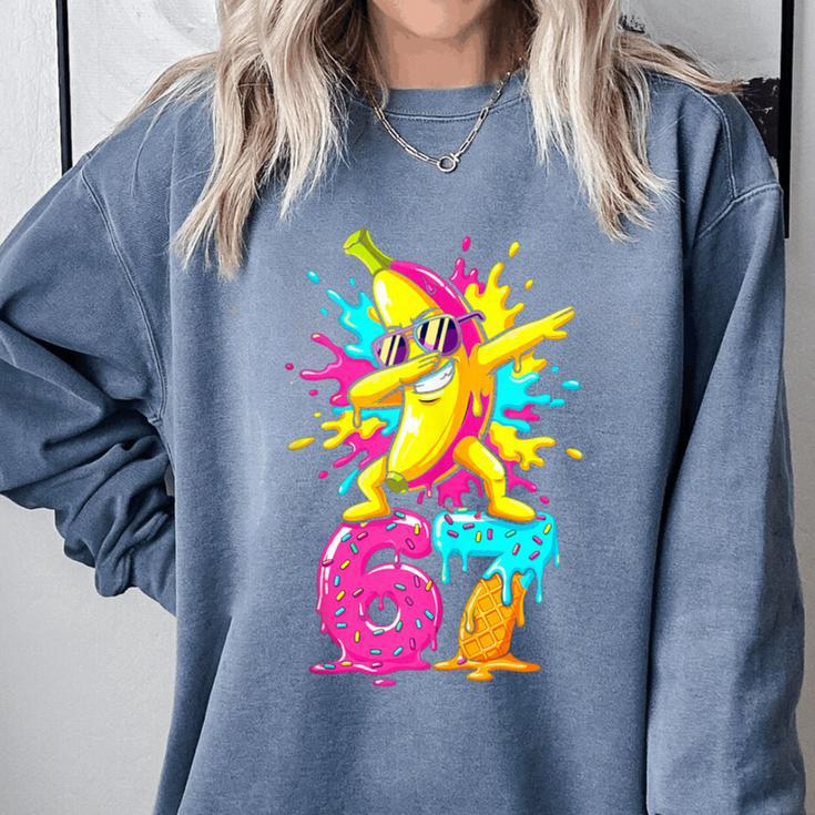 67 Baseball Ice Cream Six Seven Dabbing Banana Comfort Colors Sweatshirt