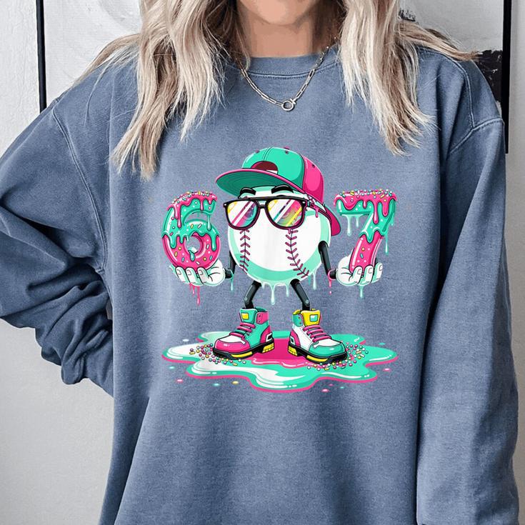 67 Meme Six Seven 6 7 Meme Baseball Ice Cream Drip Comfort Colors Sweatshirt 67 Meme Six Seven 6 7 Meme Baseball Ice Cream Drip Comfort Colors Sweatshirt