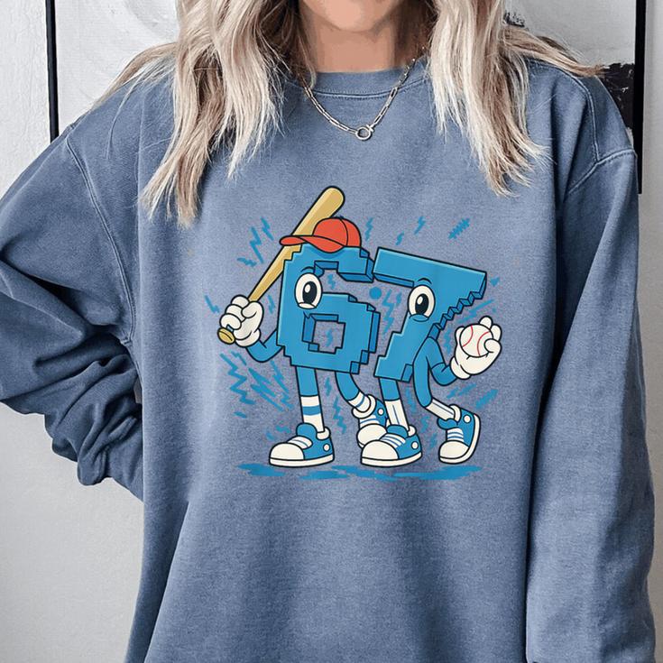 67 Six Seven 6-7 Italian Brainrot Kids Baseball Comfort Colors Sweatshirt 67 Six Seven 6-7 Italian Brainrot Kids Baseball Comfort Colors Sweatshirt