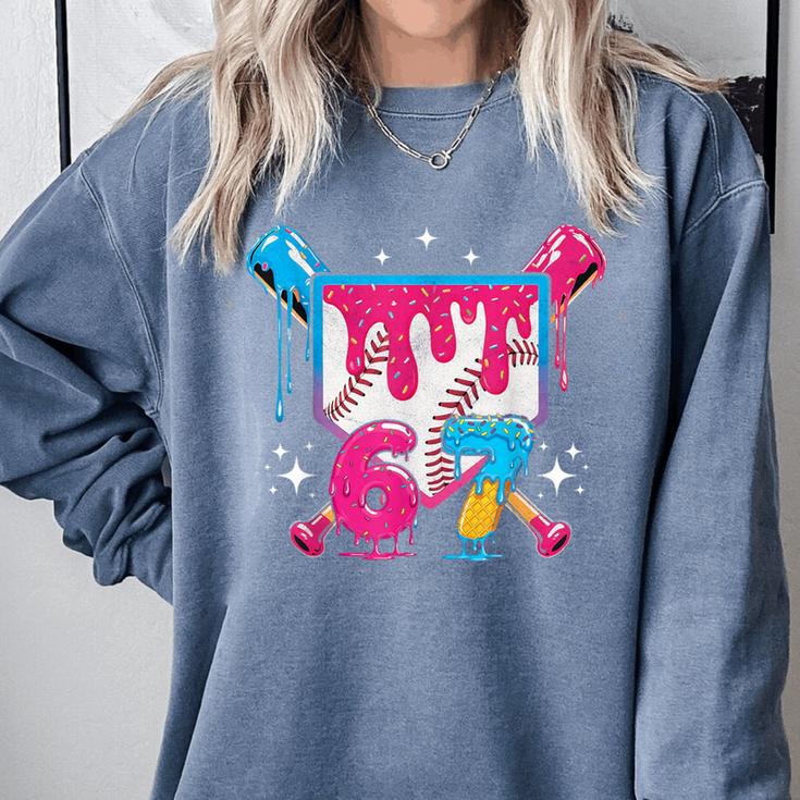 67 Six Seven Ice Cream Drip Baseball Boys Youth Comfort Colors Sweatshirt 67 Six Seven Ice Cream Drip Baseball Boys Youth Comfort Colors Sweatshirt