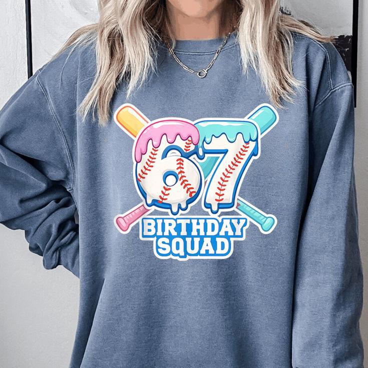 67th Birthday Squad Baseball Ice Cream Drip Birthday Squad Comfort Colors Sweatshirt 67th Birthday Squad Baseball Ice Cream Drip Birthday Squad Comfort Colors Sweatshirt