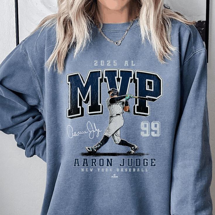 Aaron Judge 2025 AL MVP New York Baseball MLBPA Comfort Colors Sweatshirt