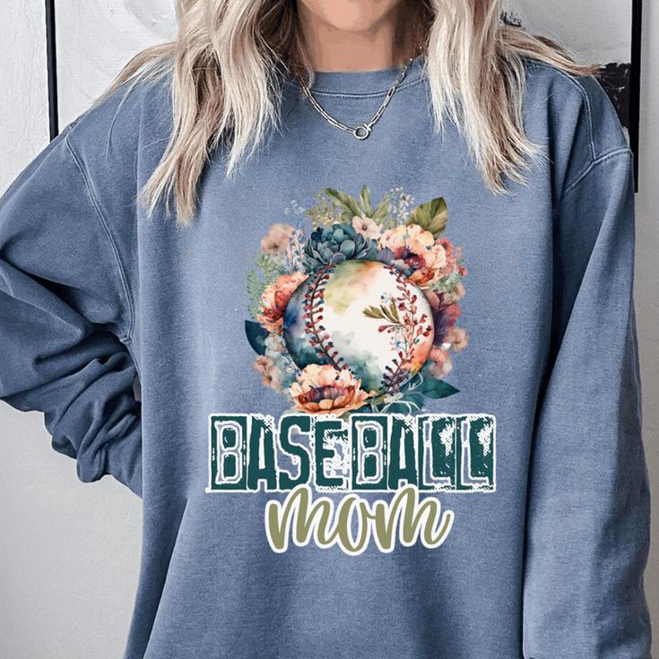 Artsy Baseball Mom Flowers Unique Game Day Ball Distressed Comfort Colors Sweatshirt Artsy Baseball Mom Flowers Unique Game Day Ball Distressed Comfort Colors Sweatshirt