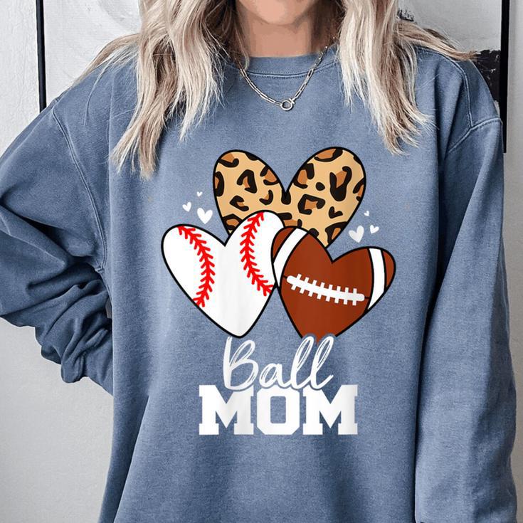 Ball Mom Football Baseball Mom Heart Comfort Colors Sweatshirt Ball Mom Football Baseball Mom Heart Comfort Colors Sweatshirt