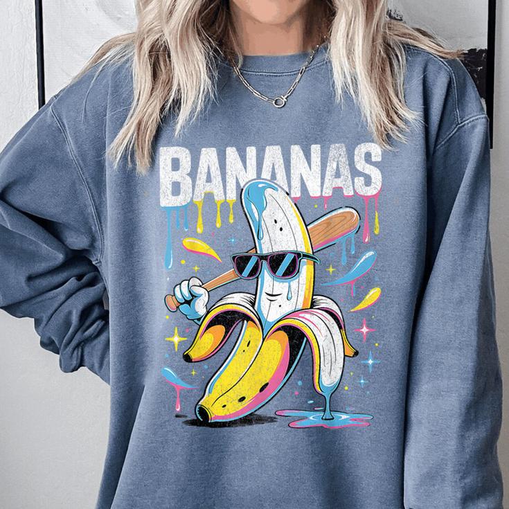 Banana Baseball Drip Kids Youth Boys Girls Sport Teens Comfort Colors Sweatshirt