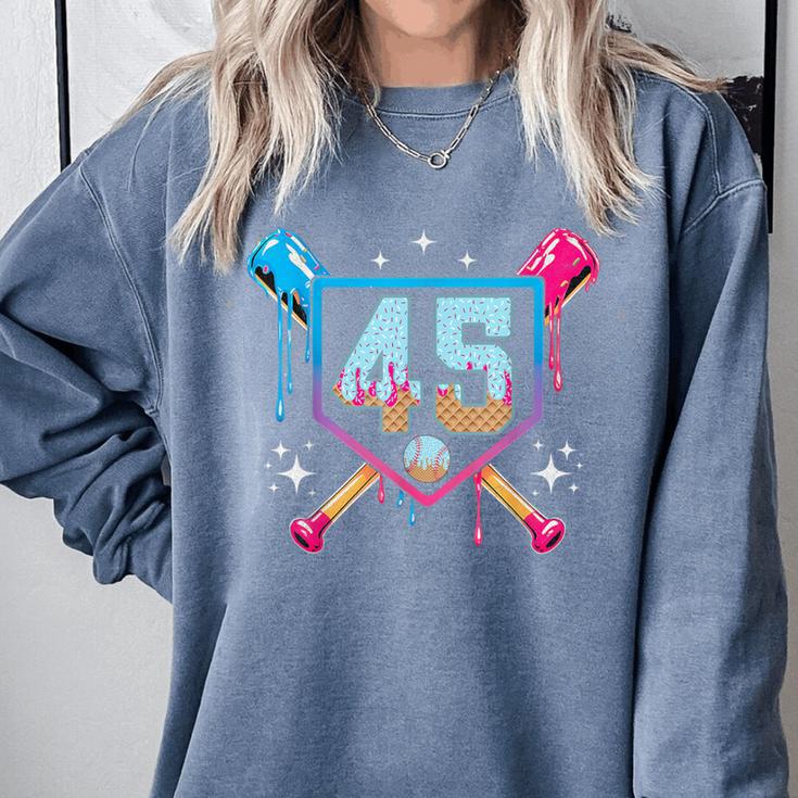 Baseball 45 Year Old Ice Cream Drip 45th Birthday Number 45 Comfort Colors Sweatshirt Baseball 45 Year Old Ice Cream Drip 45th Birthday Number 45 Comfort Colors Sweatshirt