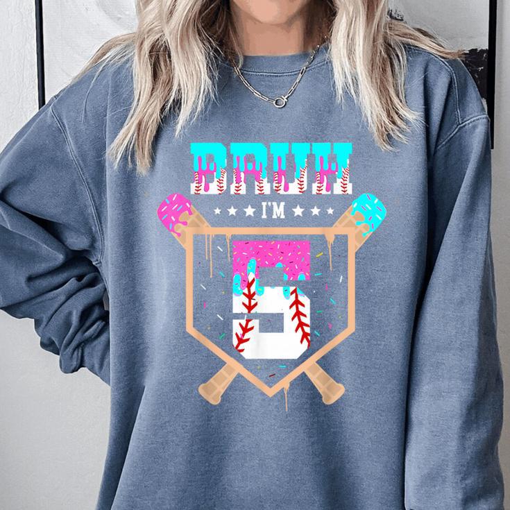 Baseball 5 Year Old Ice Cream Drip 5th Birthday Boys Player Comfort Colors Sweatshirt Baseball 5 Year Old Ice Cream Drip 5th Birthday Boys Player Comfort Colors Sweatshirt