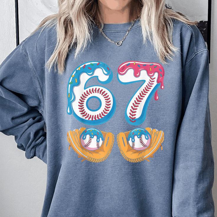 Baseball 67 Ice Cream Drip 67 Meme Player T-Shirt Comfort Colors Sweatshirt