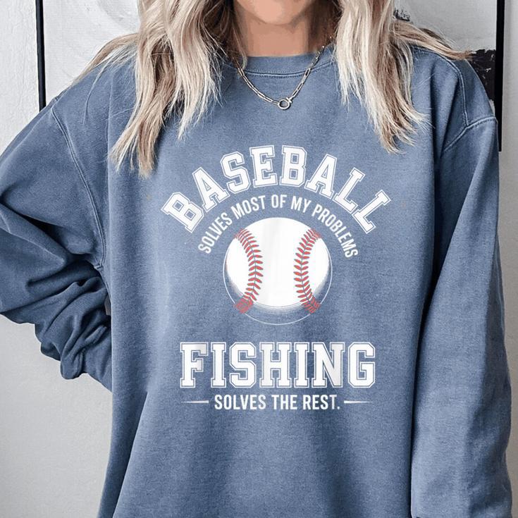 Baseball & Fishing Comfort Colors Sweatshirt Baseball & Fishing Comfort Colors Sweatshirt
